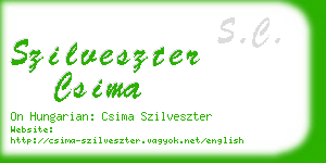 szilveszter csima business card